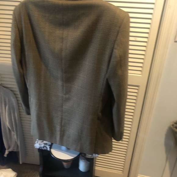 Jos A Banks Wool Blazer Sports Coat Tan Gun club check 42R - Picture 6 of 16